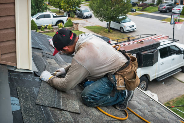 Professional Roof Replacement technician working in New Paris, IN